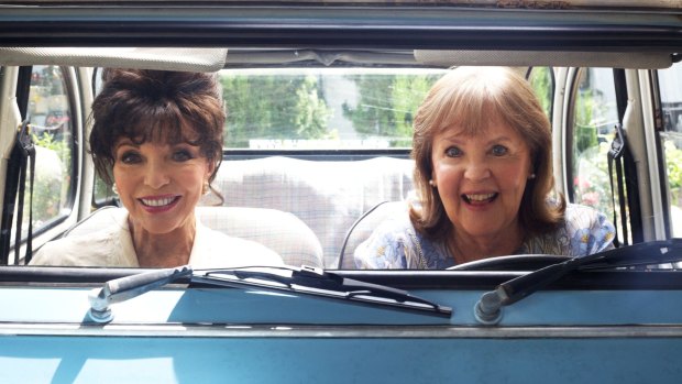 Joan Collins and Pauline Collins (right, no relation) star in the feel-good movie The Time of Their Lives.