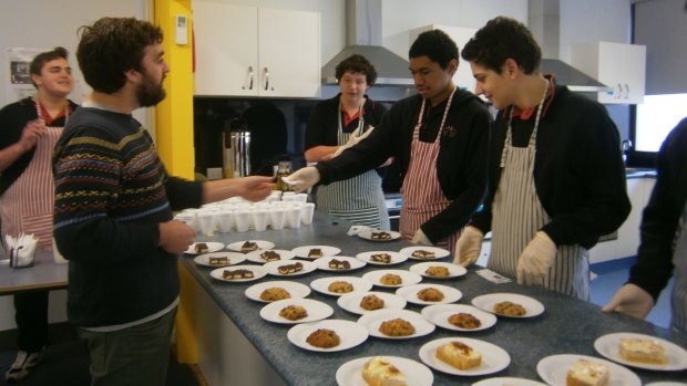 Future focus: Jacana School for Autism students prepare morning tea. The school develops  skills for beyond school: literacy and numeracy, personal development, industry specific and work related.