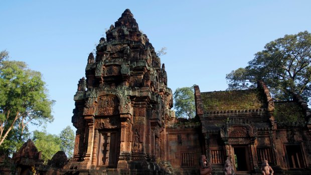 Banteay Srei temple, part of the Angkor Wat complex of temples in Cambodia.