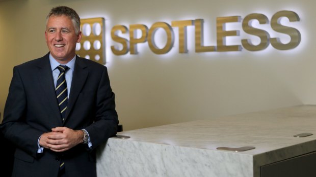 Spotless CEO Martin Sheppard was going about his normal day-to-day business on Friday as Downer moved higher up the Spotless register. 