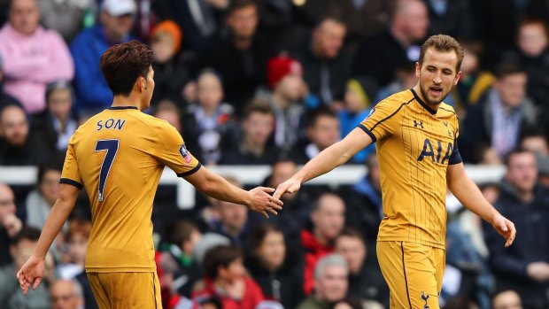 Sunday stroll: Harry Kane led Spurs to a comfortable 3-0 victory over Fulham.