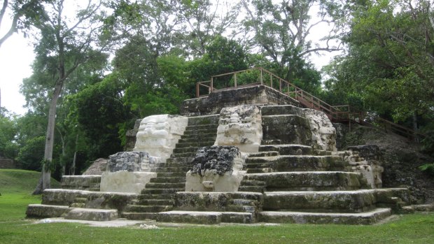 Part of the Maya observatory at Uaxactun.