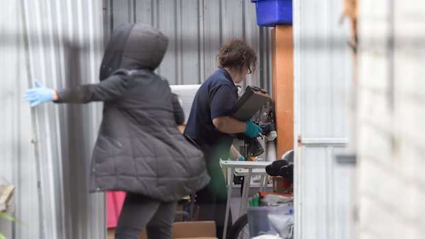 The Victorian Joint Counter Terrorism Team raiding a Footscray property.