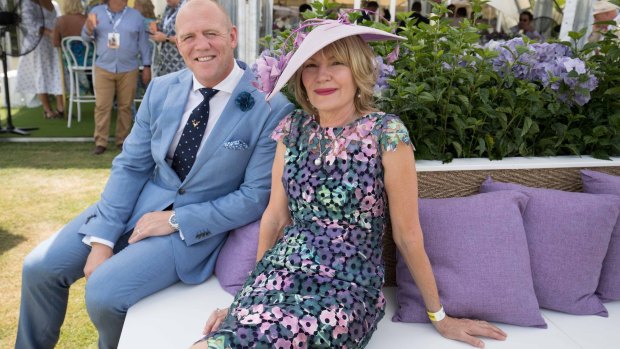 Mike Tindall and Magic Millions owner Katie Page at the race day. 