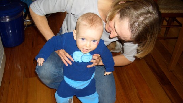 Catherine Robson's son when he was a baby. He is now in high school.