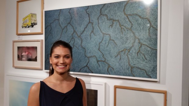 Indigenous artist Sarrita King's works are featured on The Frame.