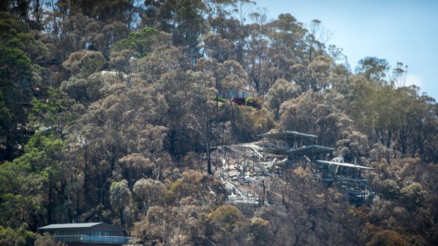 Destroyed and saved homes side by side in Wye River after the Christmas Day fire.