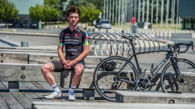 Canberra cyclist Michael Rice has signed a contract to ride for a prestigious US team.