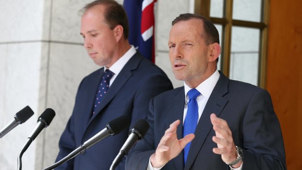 Prime Minister Tony Abbott and Health Minister Peter Dutton address the GP co-payment proposal on Wednesday.