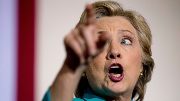 Hillary Clinton goes on the attack at a rally in Daytona Beach, Florida.