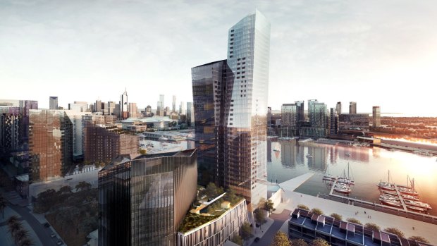 Artist impression of the Four Points by Sheraton hotel in Docklands, Melbourne.