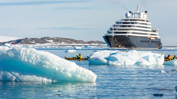 Passengers on board the Scenic Eclipse in Antarctica receive daily updates on the coronavirus.