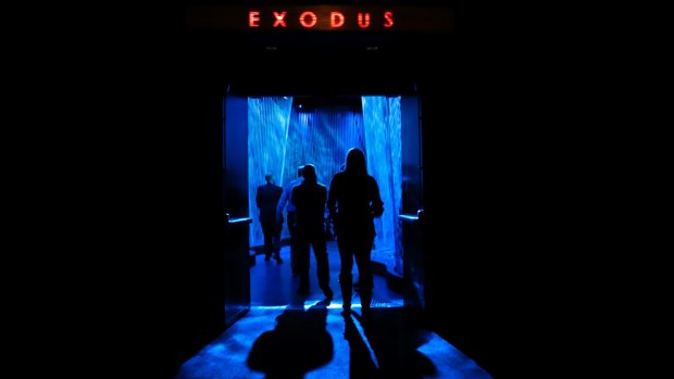 A door opens to the "Exodus" section.