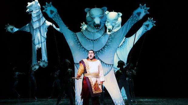 Crowd-pleaser: Opera Australia's Julie Taymor production of <i>The Magic Flute</i> features spectacular puppets.