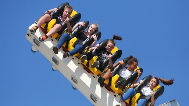 Going for a ride at the Ekka.