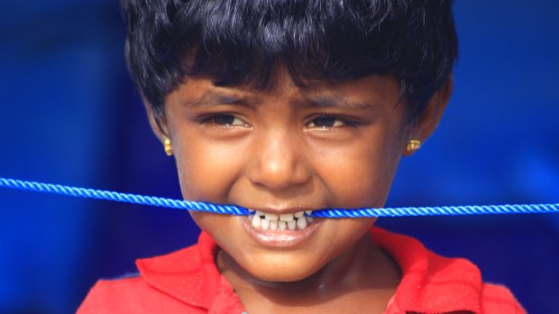 A Sri Lankan child in Aceh. 