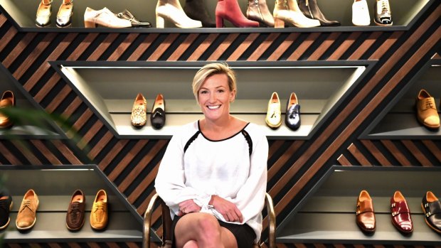 Anna Baird, the owner and designer of Bared Shoes. 
