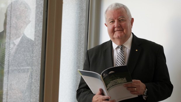 Chief Scientist Professor Ian Chubb at the science report launch at Parliament House in Canberra on  March 25.