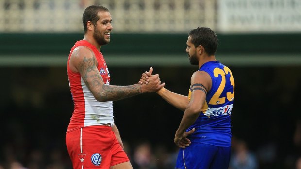 Lance Franklin led the Swans to victory over Lewis Jetta and the Eagles.