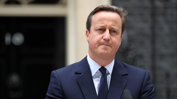 British Prime Minister David Cameron delivers a statement on the steps of Downing Street outlining his position on Brexit and the future of the UK.