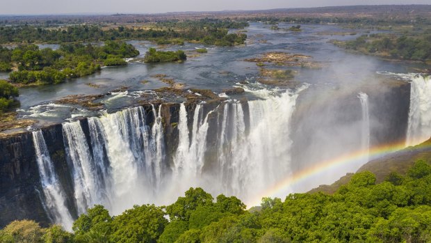 The Zambezi and the 1.7-kilometre-wide waterfall form a border between Zimbabwe and Zambia, often causing visitors to fret which side offers better viewing.