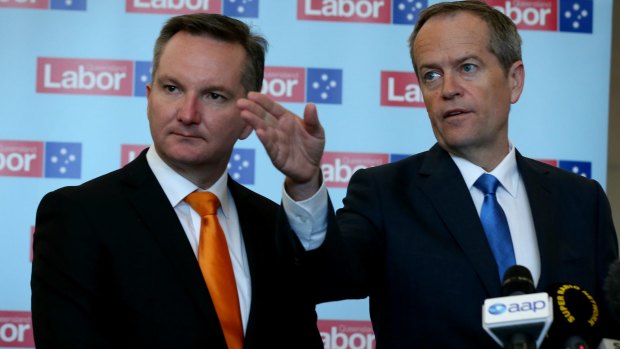 Opposition Leader Bill Shorten and shadow treasurer Chris Bowen. Labor says the government was being untruthful when it announced the deferral.