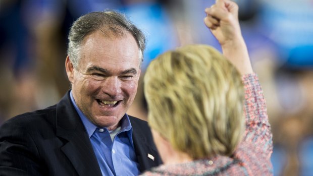 Senator Tim Kaine is a Democrat from Virginia and Hillary Clinton's vice-president pick.