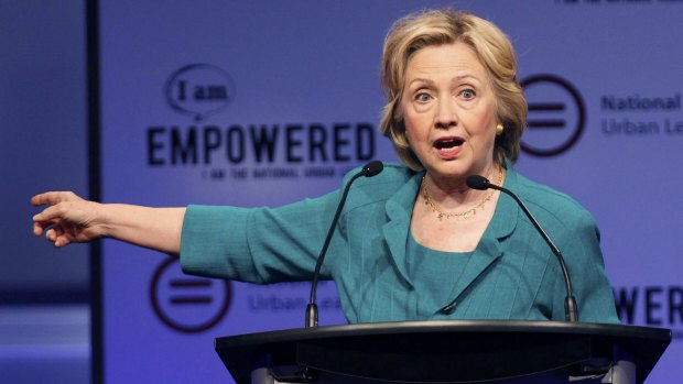 Hillary Clinton speaks at the National Urban League's conference in Fort Lauderdale on Friday. 