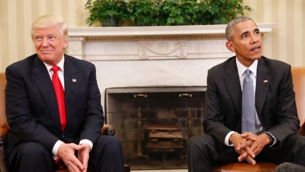 Closer than you may think: Donald Trump and Barack Obama. 