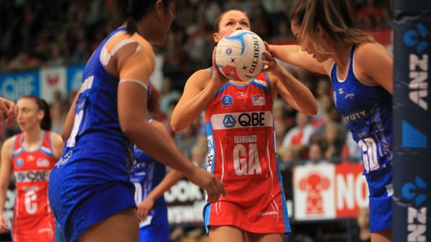Susan Pettitt in action against the Northern Mystics earlier this month.