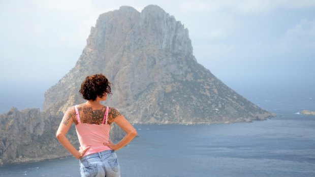 Es Vedra, an island situated two kilometres off the west coast of Ibiza, Spain.