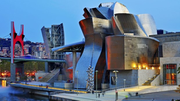 The Guggenheim Museum in Bilbao, Spain, is best known for its futuristic design by Frank Ghery.