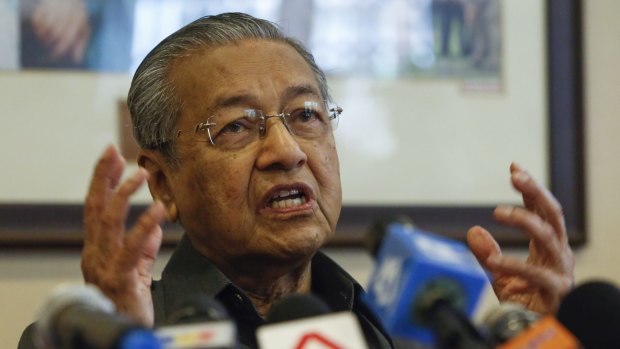 Former Malaysian prime minister Mahathir Mohamad at a press conference in Putrajaya, Malaysia, earlier this month. 
