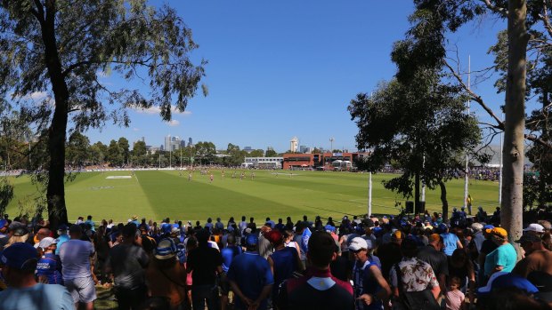 Football returned to Arden Street on Sunday when the Kangaroos played Hawthorn in a pre-season match.