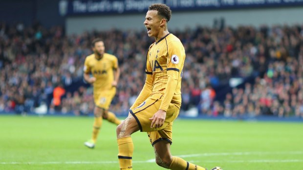 Saviour: Dele Alli scores a very late equaliser to save Spurs' blushes.