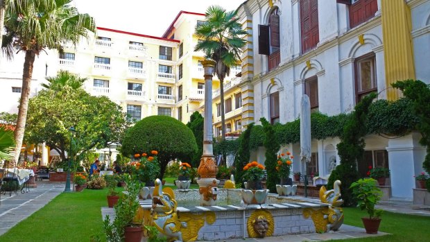 The courtyard at Kathmandu Guest House, which is a boutique hotel that remains committed to budget travellers.