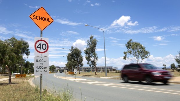 The ACT Government is looking at a number of measures to reduce speeds around high-risk schools.