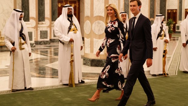 Jared Kushner with his wife Ivanka Trump during US President Donald Trump's visit to Riyadh, Saudi Arabia.