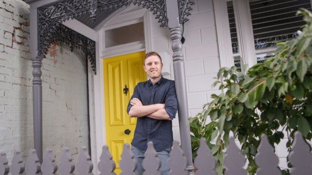 Nic Tait at his renovated cottage in Brunswick, Melbourne.