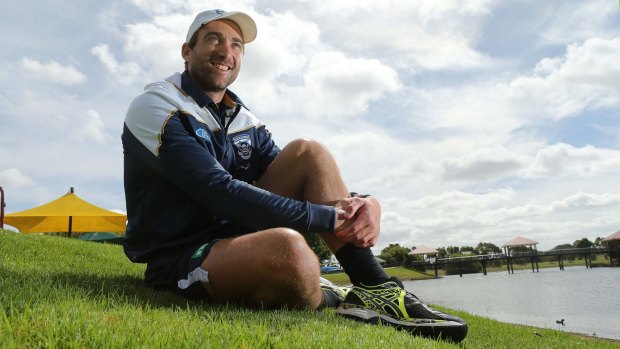 Relaxed: Geelong’s Corey Enright is determined to make every game count.