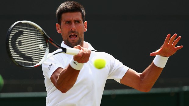 Novak Djokovic beat Adam Pavlasek in the second round of Wimbledon.