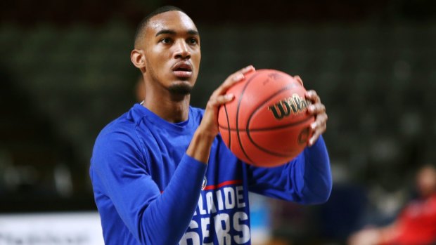 NBA star in waiting: Terrance Ferguson warms up for the Adelaide 36ers.
