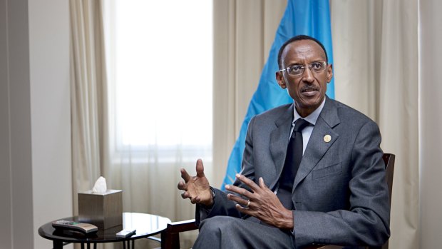Paul Kagame, President of Rwanda, at the CHOGM Business Forum in Perth in 2011.