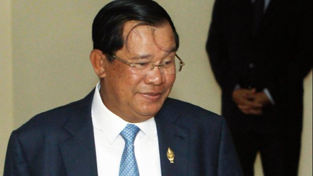 Cambodian Prime Minister Hun Sen in Phnom Penh, on Monday.