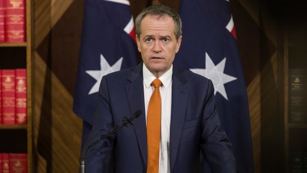 Opposition Leader Bill Shorten concedes defeat in Melbourne on Sunday.