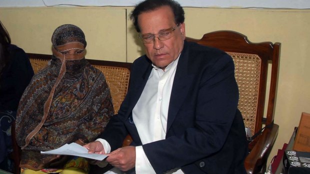 Support costly: Asia Bibi with the then governor of Punjab, Salman Taseer, in 2010.