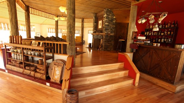 The bar and restaurant inside the Octagon building.