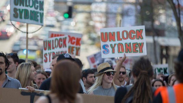 A rally was held in September to protest against the lockout laws.