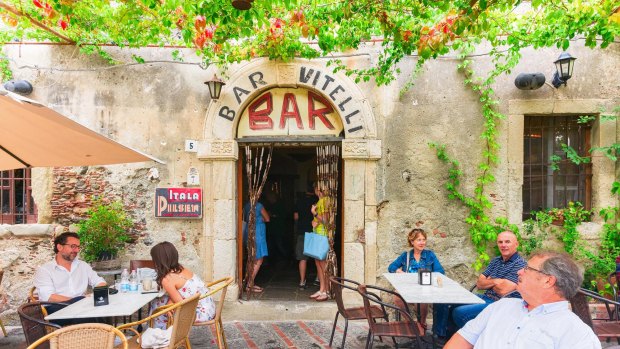 Bar Vitelli in Savoca, Sicily, Italy is a magnet for fans of The Godfather.