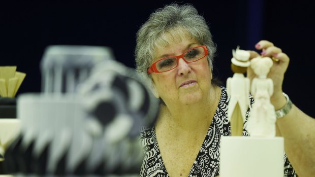 Cake decorating judge Maureen Gunton is among an army of volunteers who have been casting a critical eye over all manner of creations in the show's arts and crafts category.